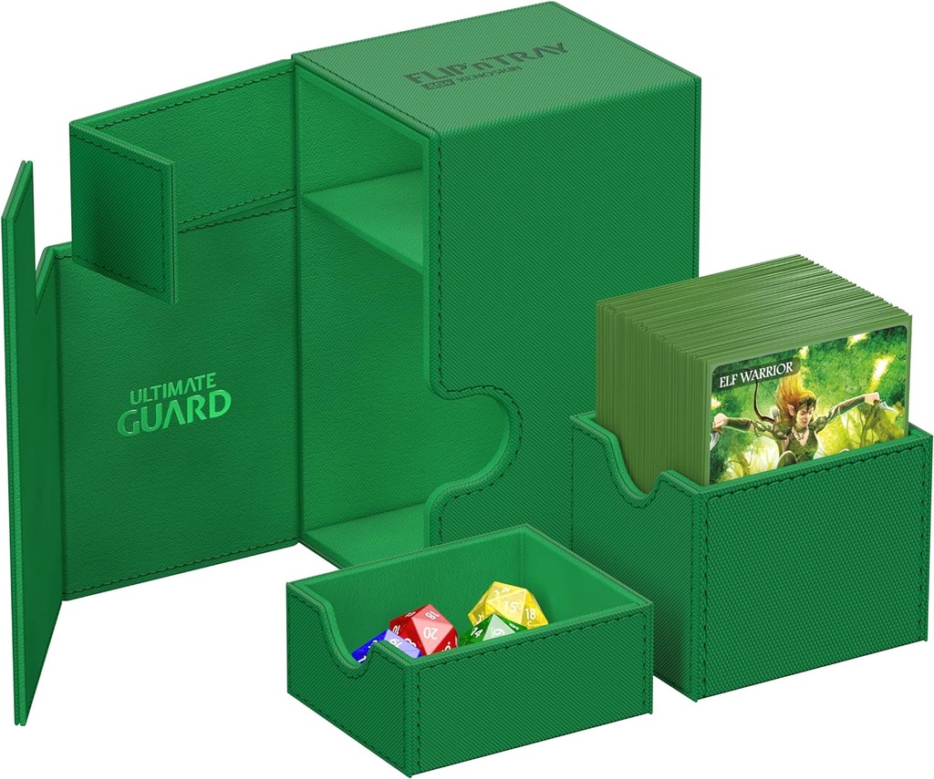 Ultimate Guard Flip`n`Tray 80+ Monocolor Green 80+ Green