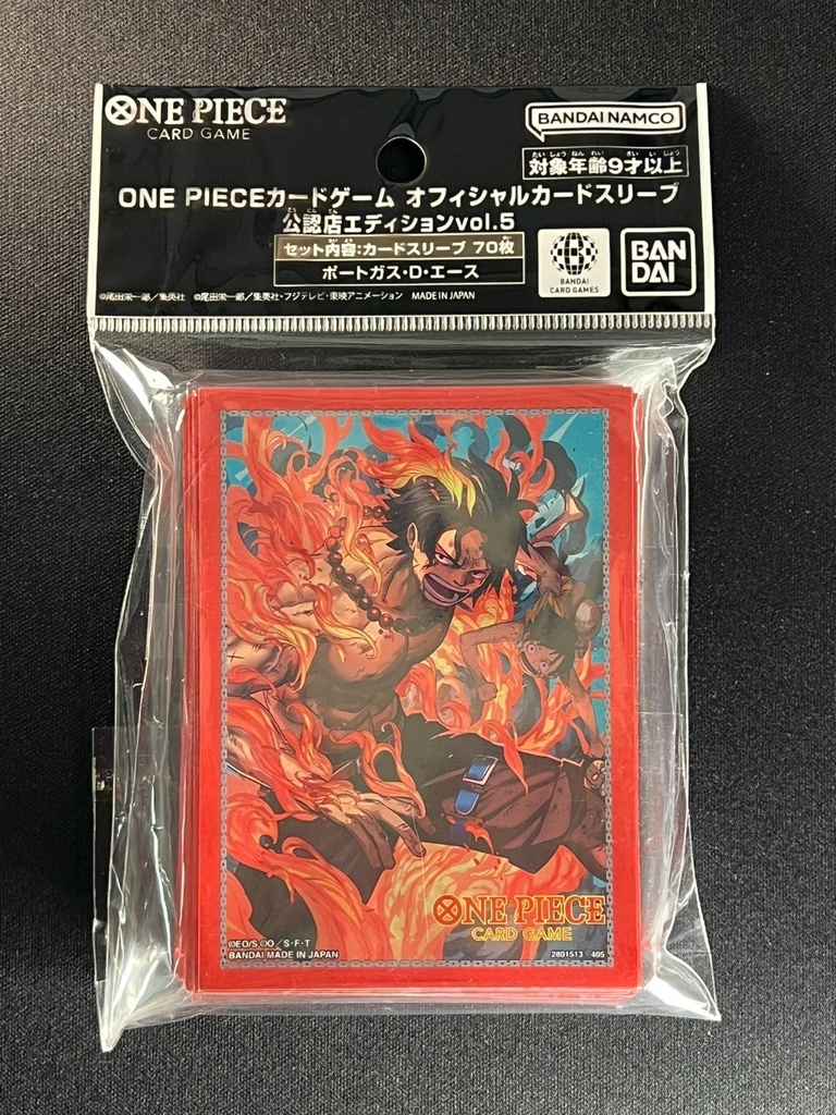 Portgas D. Ace 70 Sleeves Japanese One Piece Card Game Official Vol. 5 ZY66