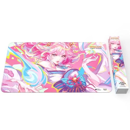 Riftbound: League of Legends - Playmat: Ahri -TCG Spiritforged Spirit Blossom, 24x14, Neoprene, Character Art, Tabletop Trading Card Game Accessory