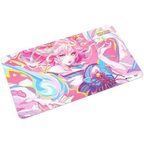 Riftbound: League of Legends - Playmat: Ahri -TCG Spiritforged Spirit Blossom, 24x14, Neoprene, Character Art, Tabletop Trading Card Game Accessory