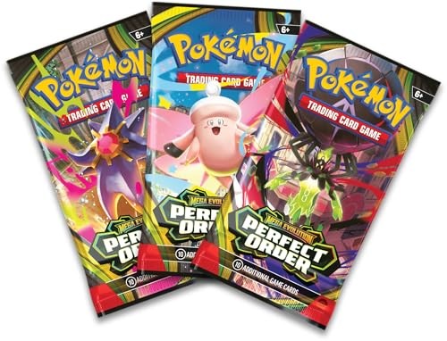 Pokemon TCG: Mega Evolutions - Perfect Order 3 Pack Blister (Chikorita)