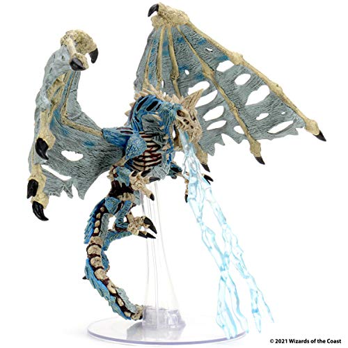 D&D Icons of the Realms Miniatures: Boneyard Premium Set - Blue Dracolich (Set 18) - Painted Figure  Dungeons & Dragons