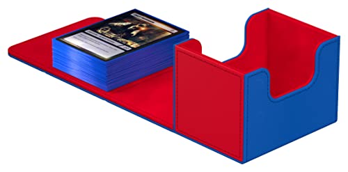 Ultimate Guard Sidewinder Synergy 100+ Deck Box for 100 Double-Sleeved TCG Cards Blue/Red Magnetic Closure & Microfiber Inner Lining