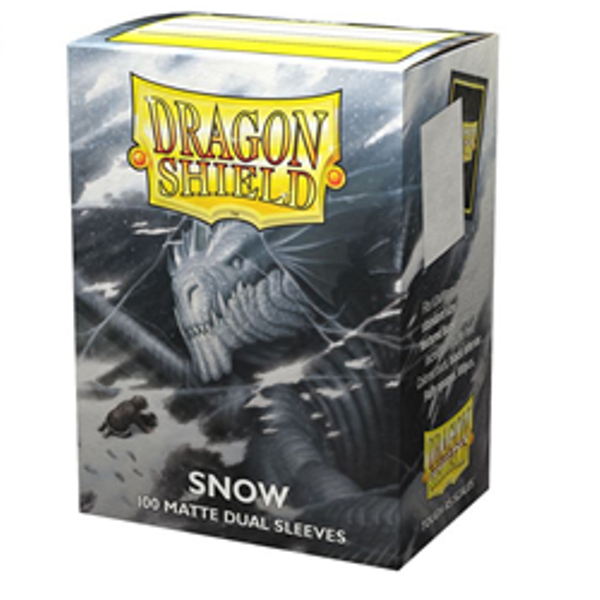 Arcane Tinmen DP Dragon Shields Card - Dual Matte Snow - 100 Count