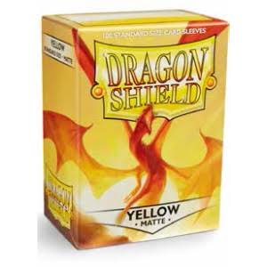 ATM11014 Dragon Shield Card Sleeves, Matte Yellow - 100 Count