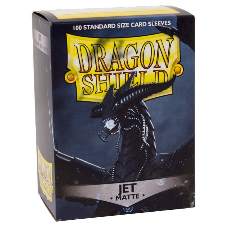 Arcane Tinmen DP Dragon Shield Card Sleeves, Matte Jet - 100 Count