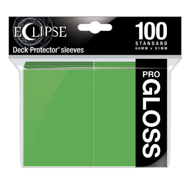 Ultra Pro ULP15606 Deck Protector Eclipse Gloss Standard Sleeves, Lime Green - 100 per Pack