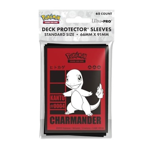 Ultra PRO - Charmander 65ct Deck Protector® Sleeves for Pokémon | Collector Gift, Gaming Accessories, Tournament-Ready Sleeves, Pokémon Fan Gear, T