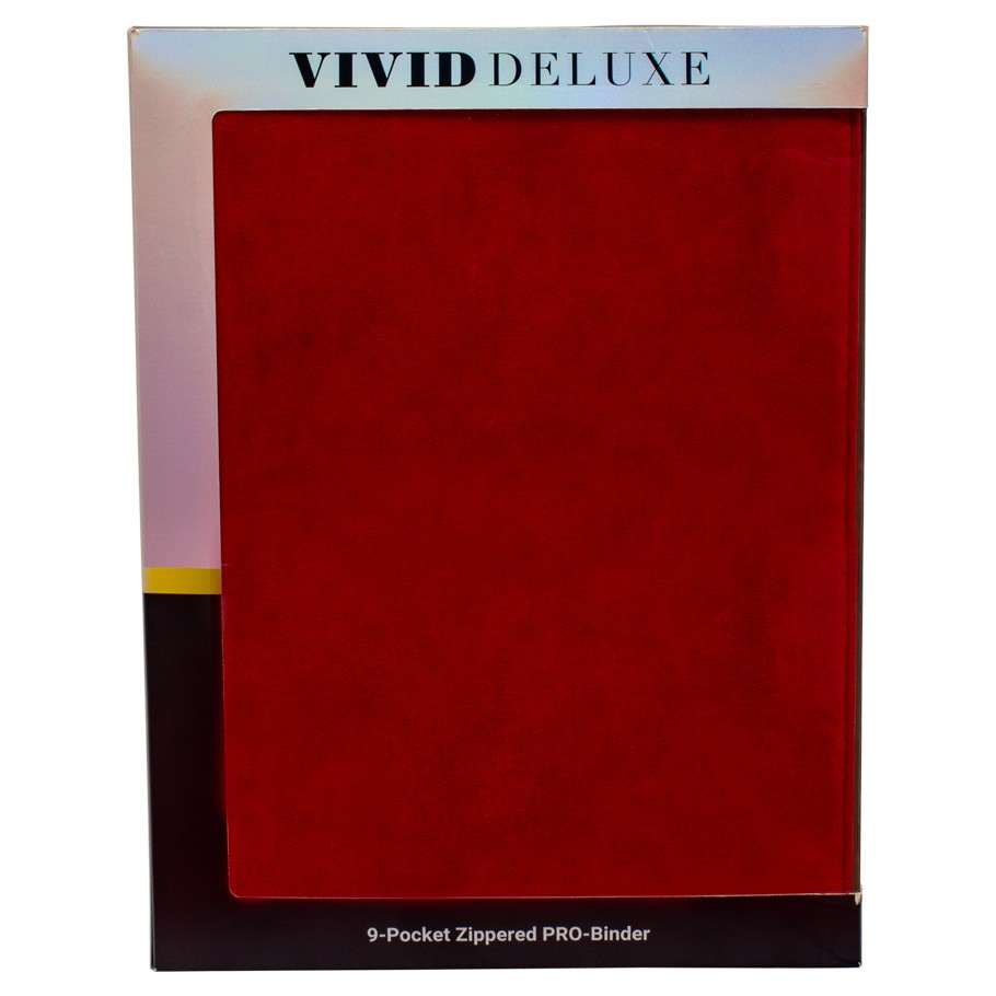 Ultra PRO - 9-Pocket Vivid Deluxe Zippered PRO-Binder (Red): Protect & Store up to 360 of Your Favorite Collection of Baseball Cards Sports Cards Co